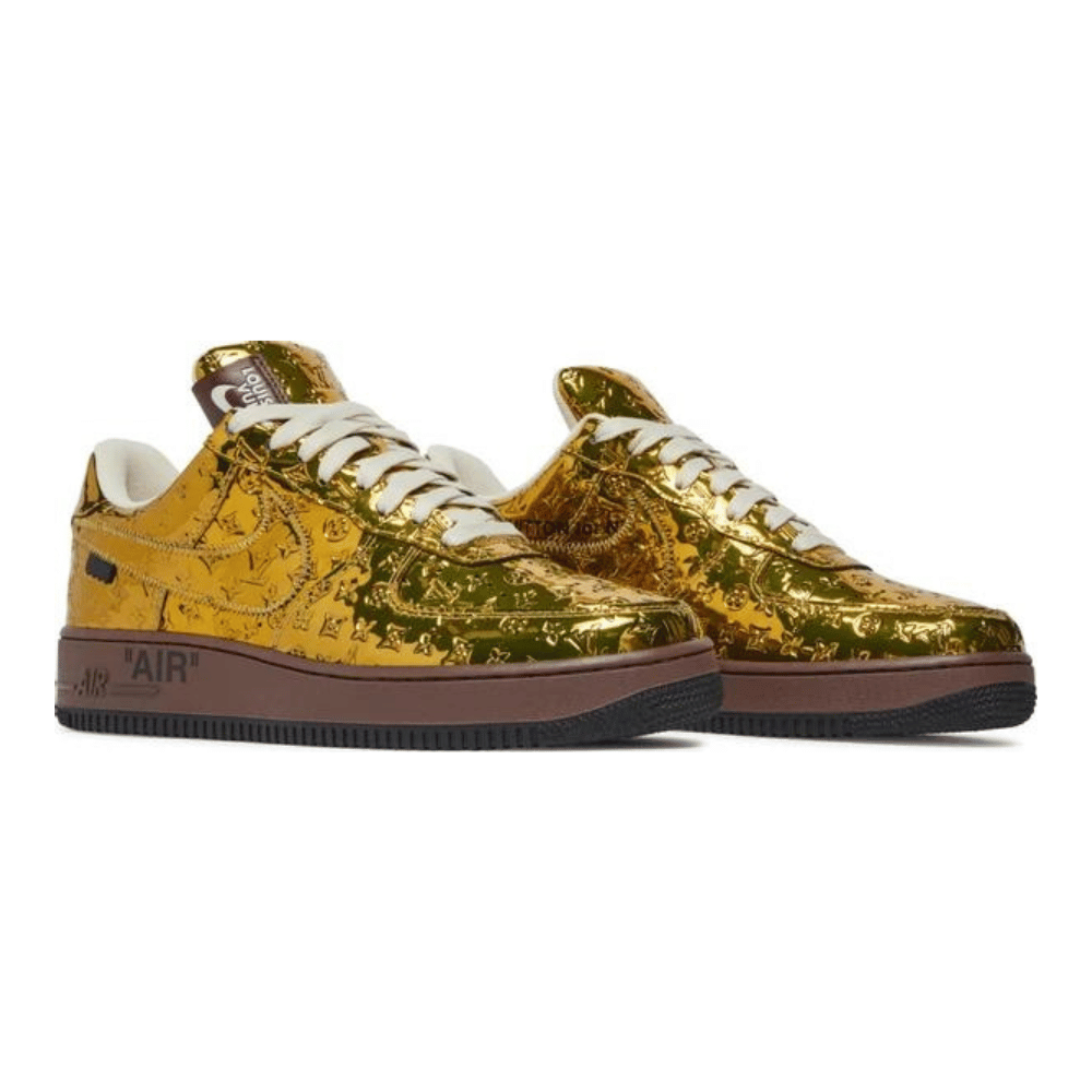 Louis Vuitton x Nike Air Force 1 Low Metallic Gold