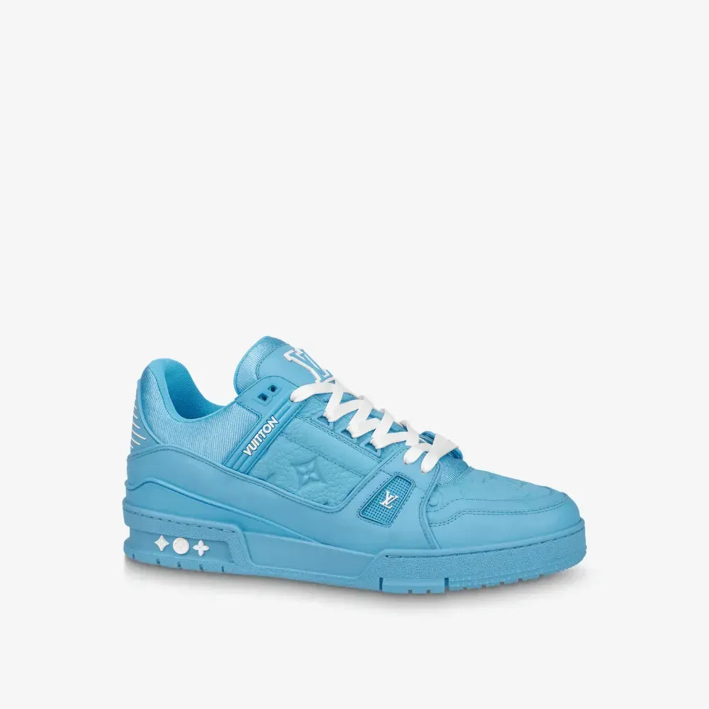 Louis Vuitton Trainer Low Embossed Monogram Blue
